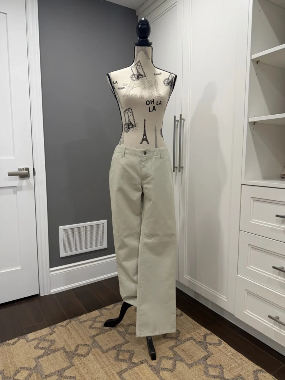 Vintage, GAP Hipster Trouser in Light Beige - Picture 2 of 16